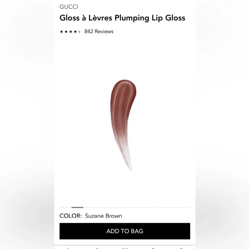 Gucci Hydrating Lip Gloss in Shade Suzanne Brown ( BRAND NEW NO BOX)